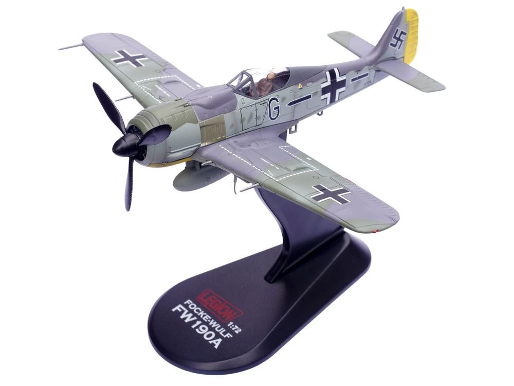Focke-Wulf Fw 190A Aircraft "14-Victory Ace Hauptmann Wilhelm Gath Stab/JG 26 Schlageter France" (1942) German Luftwaffe 1/72 Diecast Model Airplane by Legion view 5