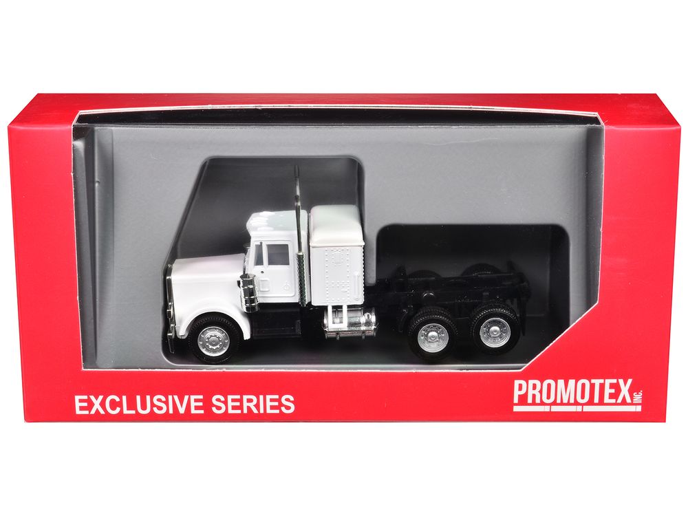 Peterbilt Long Tractor White 1/87 (HO) Plastic Model Car by Promotex view 3