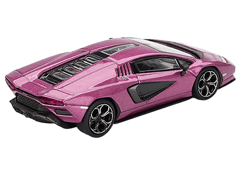 Lamborghini Countach LPI 800-4 Viola 30th Metallic Limited Edition 1/64 Diecast Model Car by Mini GT view 3