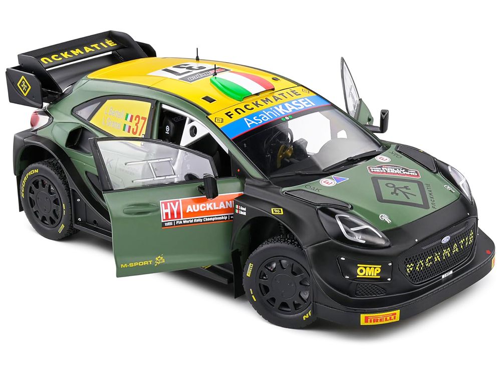 Ford Puma Rally1 Hybrid #37 Lorenzo Bertelli - Lorenzo Granai "Rally New Zealand" (2022) "Competition" Series 1/18 Diecast Model Car by Solido view 2