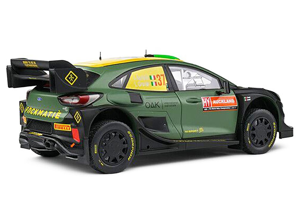 Ford Puma Rally1 Hybrid #37 Lorenzo Bertelli - Lorenzo Granai "Rally New Zealand" (2022) "Competition" Series 1/18 Diecast Model Car by Solido view 5
