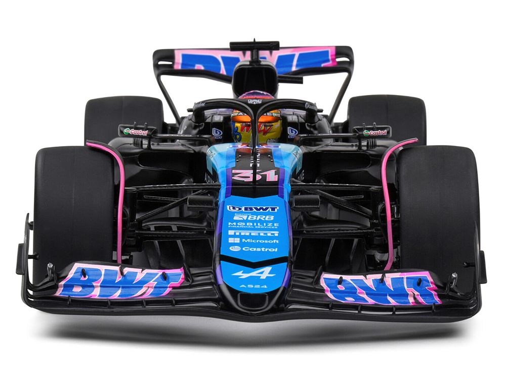 Alpine A524 #31 Esteban Ocon "BWT" Formula One F1 Miami GP (2024) "Competition" Series 1/18 Diecast Model Car by Solido view 5