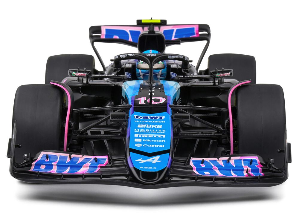Alpine A524 #10 Pierre Gasly "BWT" Formula One F1 Monaco GP (2024) "Competition" Series 1/18 Diecast Model Car by Solido view 5