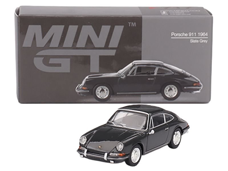 1964 Porsche 911 Slate Gray Limited Edition 1/64 Diecast Model Car by Mini GT view 4