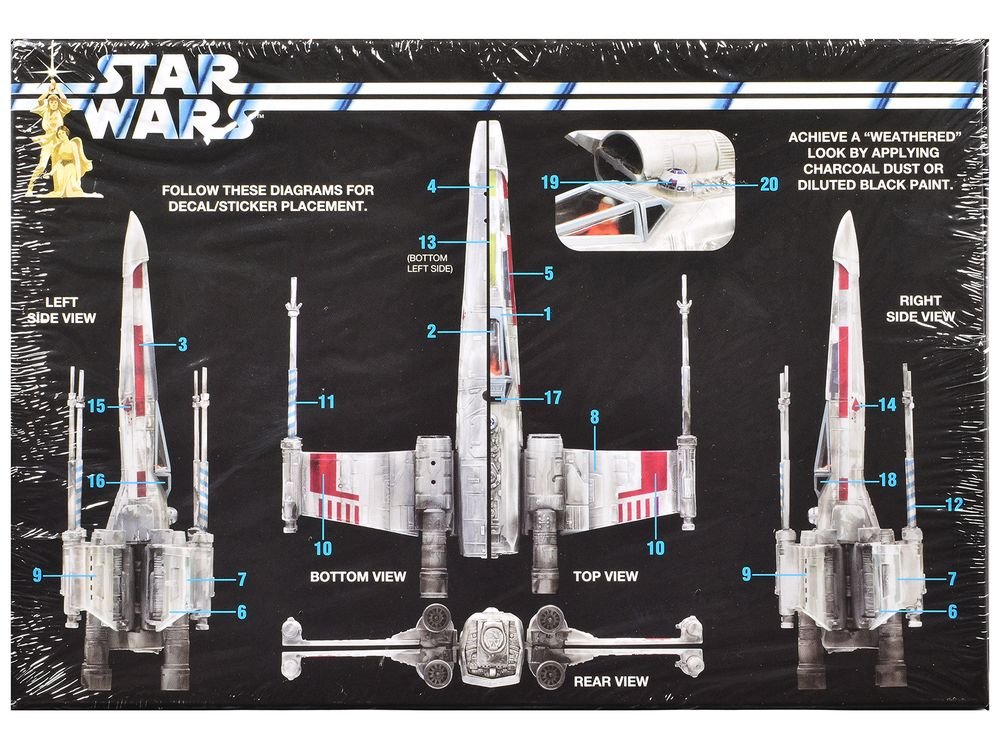 Skill 2 Snap Model Kit Luke Skywalker X-Wing Fighter "Star Wars: A New Hope" (1977) Movie 1/63 Scale Model by MPC view 4