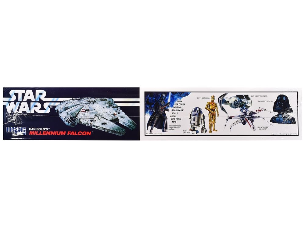 Skill 3 Model Kit Han Solo's Millennium Falcon "Star Wars: A New Hope" (1977) Movie 1/72 Scale Model by MPC view 3