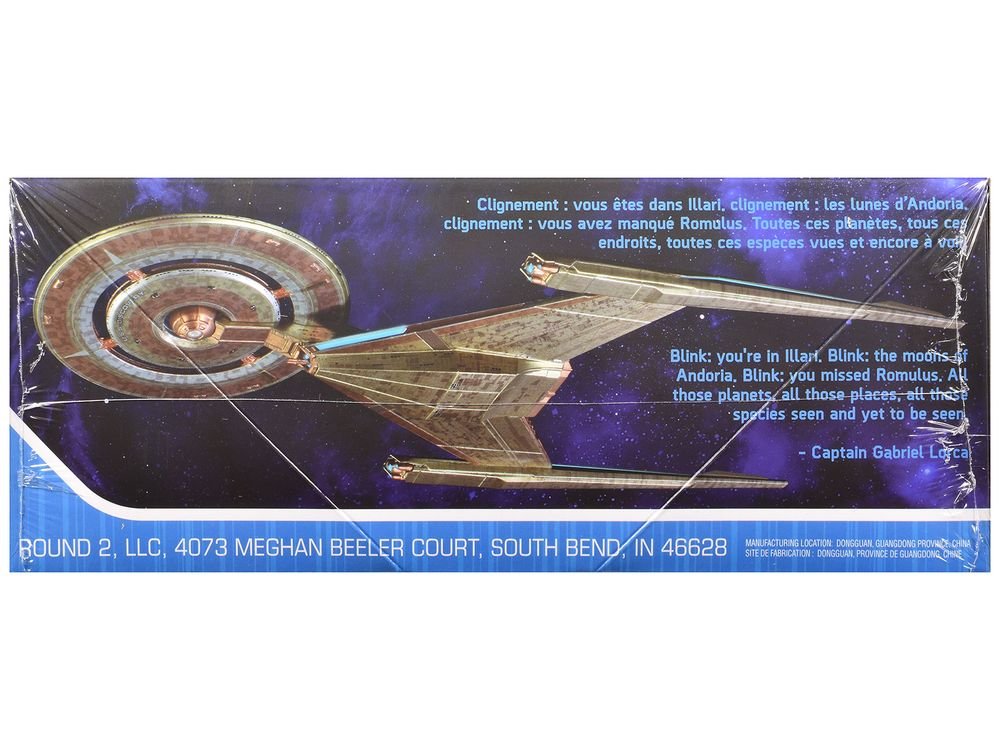 Skill 2 Snap Model Kit U.S.S. Discovery NCC-1031 Spacecraft "Star Trek: Discovery" (2017-2024) TV Series 1/2500 Scale Model by Polar Lights view 2