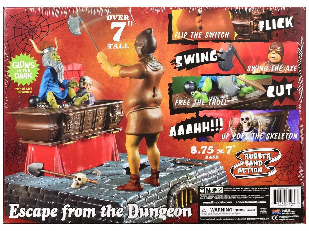 Skill 2 Model Kit Haunted Manor "Escape from the Dungeon" Diorama Set 1/12 Scale Model by Polar Lights view 3