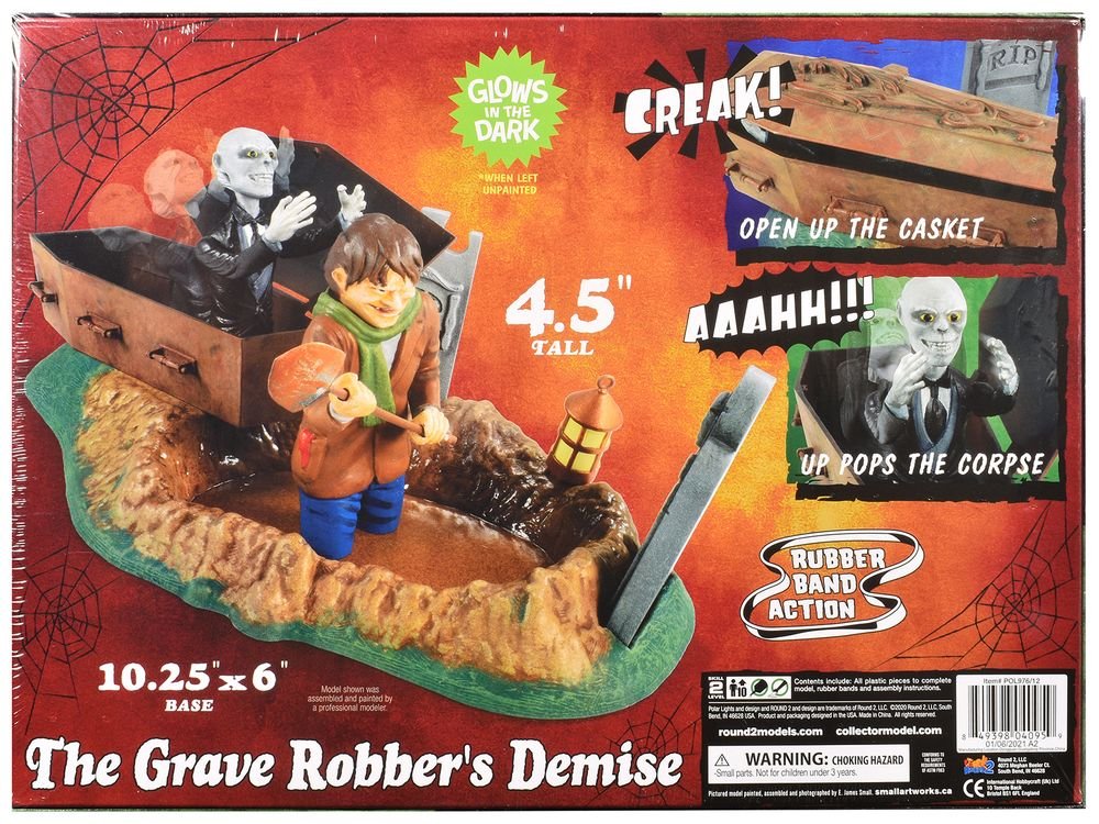 Skill 2 Model Kit Haunted Manor "The Grave Robber's Demise" Diorama Set 1/12 Scale Model by Polar Lights view 3