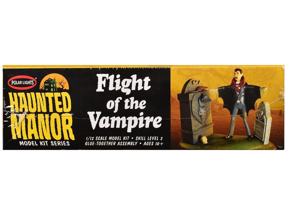 Skill 2 Model Kit Haunted Manor "Flight of the Vampire" Diorama Set 1/12 Scale Model by Polar Lights view 2