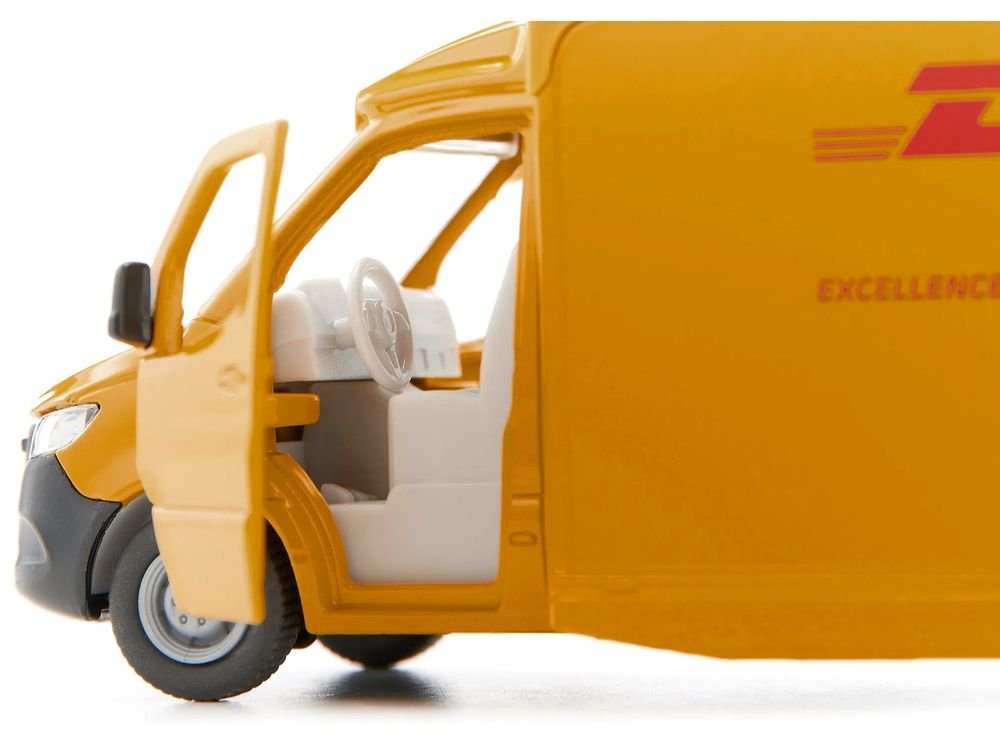Mercedes-Benz Sprinter Van Yellow "DHL" 1/50 Diecast Model Car by Siku view 2