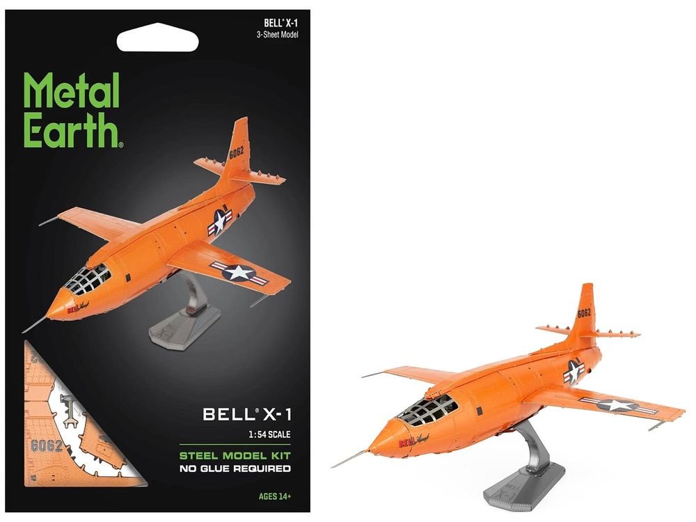 Model Kit Bell X-1 Aircraft "United States Air Force" (Moderate Difficulty) Steel Model by Metal Earth