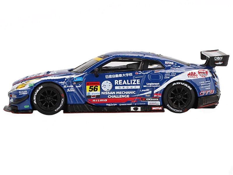 Nissan GT-R NISMO GT3 #56 Joao Paulo de Oliveira - Teppei Natori "REALIZE Nissan Mechanic Challenge GT-R" "Super GT Series" (2023) Limited Edition 1/64 Diecast Model Car by Mini GT view 2