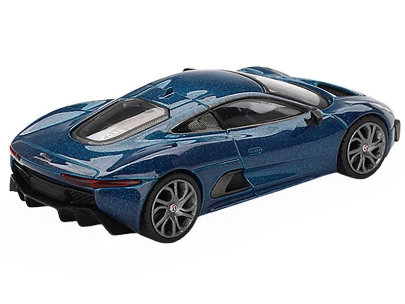 Jaguar C-X75 Blue Metallic Limited Edition 1/64 Diecast Model Car by Mini GT view 3