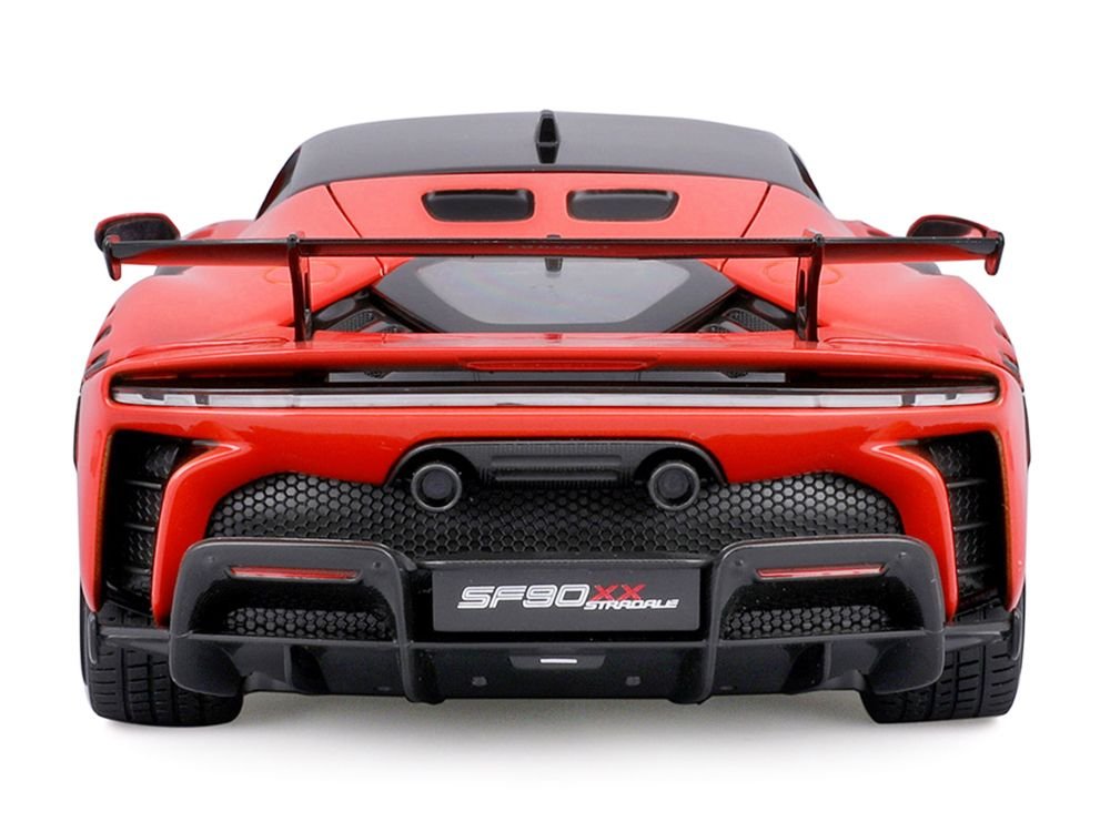 Ferrari SF90 XX Stradale Red with Black Top "Race + Play" Series 1/18 Diecast Model Car by Bburago view 4
