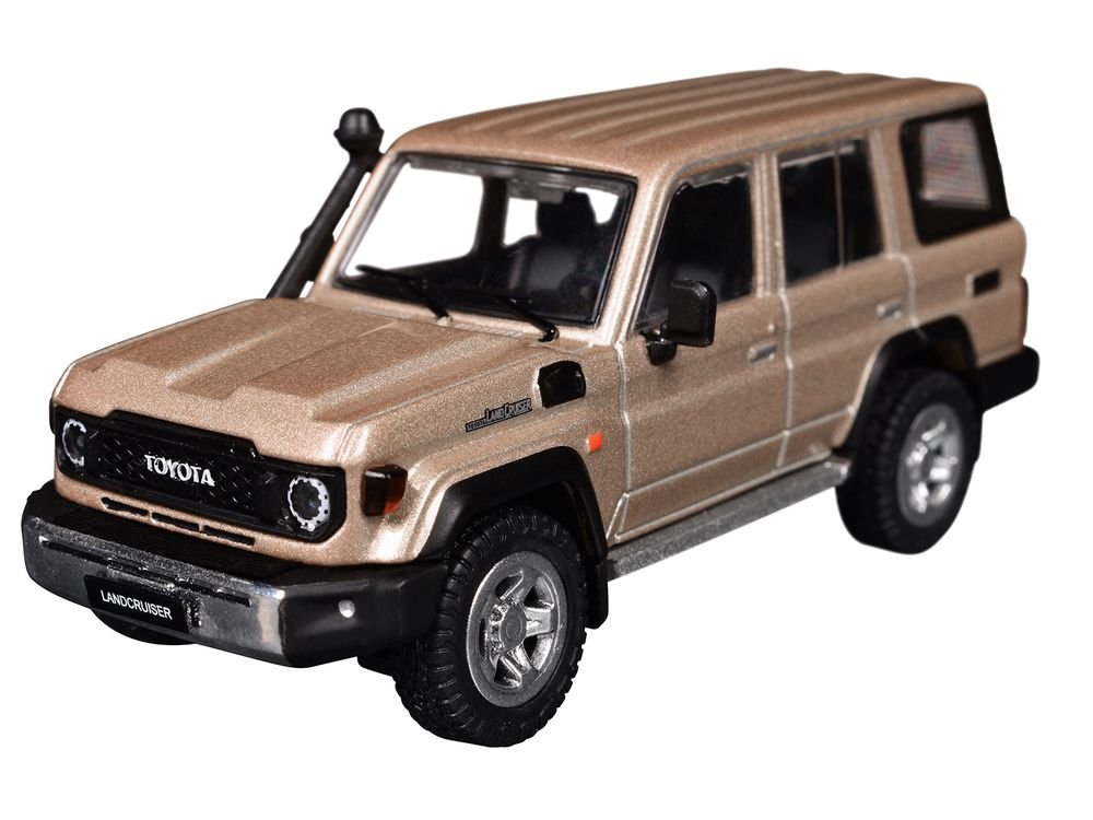 Toyota Land Cruiser (J76) Gold Metallic 1/64 Diecast Model Car by GCD view 2