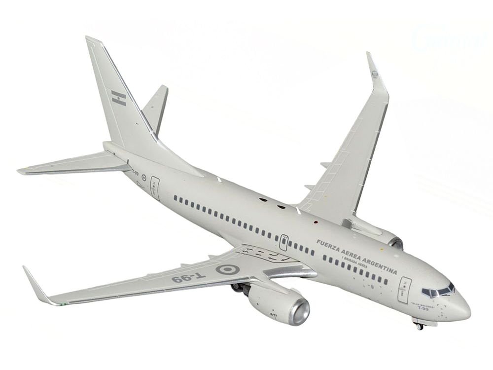 Boeing 737-700 Transport Aircraft "Fuerza Aerea Argentina (Air Force)" (T-99) Gray "Gemini 200" Series 1/200 Diecast Model Airplane by GeminiJets view 2