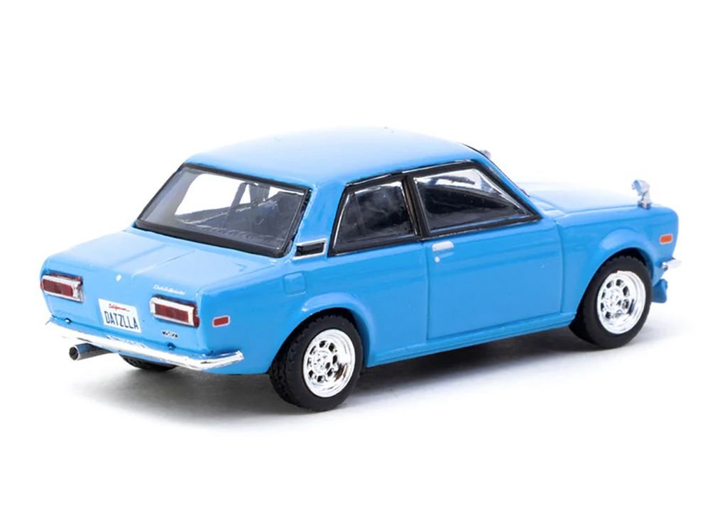 Datsun 510 Light Blue "Road64" Series 1/64 Diecast Model Car by Tarmac Works view 2