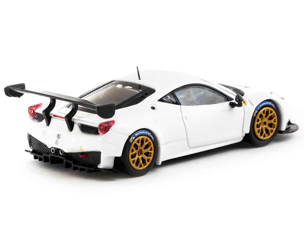 Ferrari 458 Italia GT3 White with Gold Wheels "Road64" Series 1/64 Diecast Model Car by Tarmac Works view 2