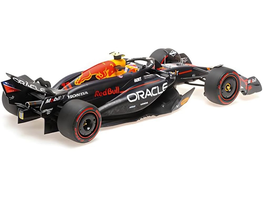 Red Bull Racing RB20 #11 Sergio Perez "Oracle" 2nd Place F1 Formula One "Bahrain GP" (2024) with Driver Limited Edition to 180 pieces Worldwide 1/18 Diecast Model Car by Minichamps view 3