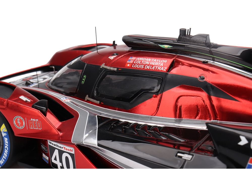 Acura ARX-06 GTP #40 Louis Deletraz - Colton Herta - Jordan Taylor "Wayne Taylor Racing with Andretti" Winner "12 Hours of Sebring" (2024) 1/18 Model Car by Top Speed view 2