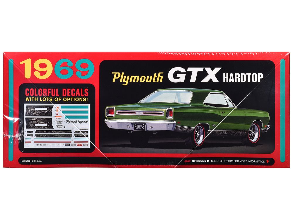 Skill 2 Model Kit 1969 Plymouth GTX Hardtop 1/25 Scale Model by AMT view 3
