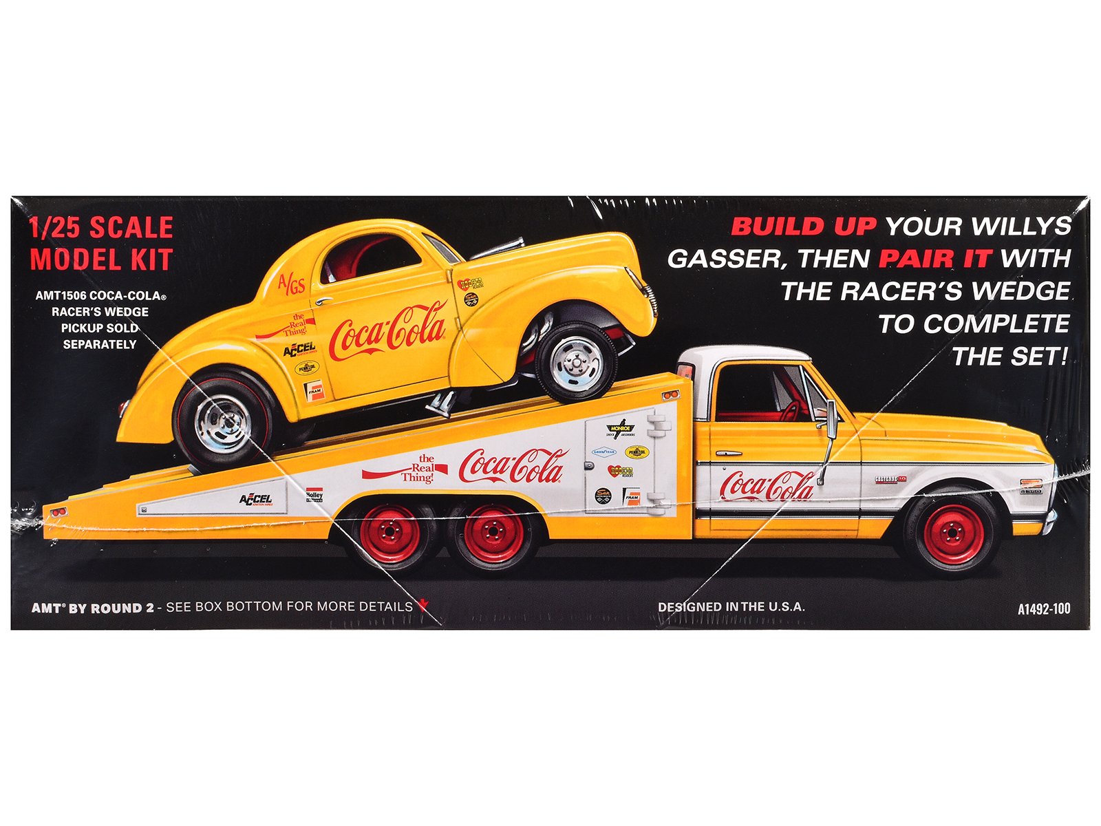 Skill 2 Model Kit 1940 Willys Coupe "Coca-Cola Race Team" 1/25 Scale Model by AMT view 3