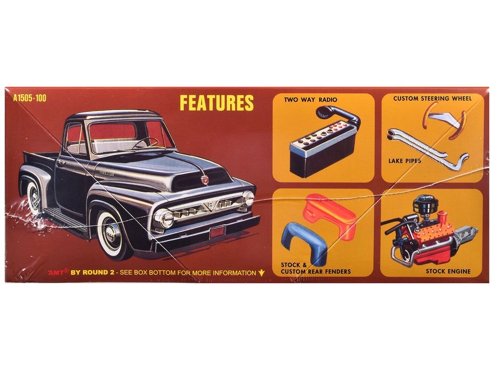 Skill 2 Model Kit 1953 Ford Pickup Truck "Baja Patrol" 1/25 Scale Model by AMT view 2