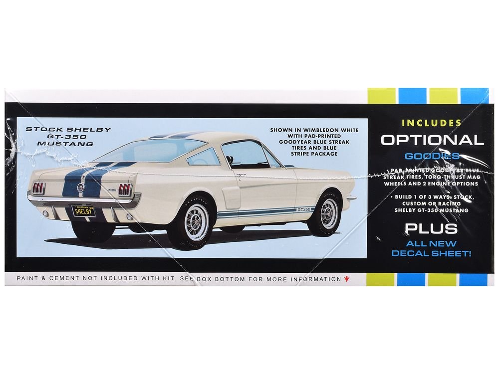 Skill 2 Model Kit 1966 Shelby Mustang GT-350 1/25 Scale Model by AMT view 3