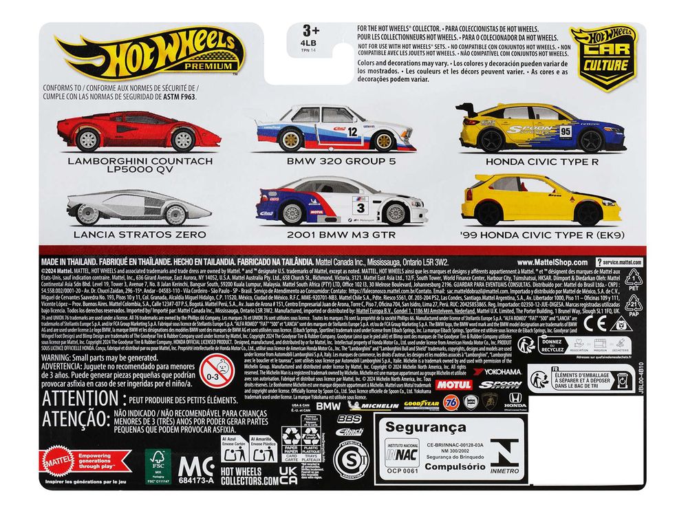 Lamborghini Countach LP5000 QV Red and Lancia Stratos Zero Gray Metallic "Car Culture" Set of 2 Cars Diecast Model Cars by Hot Wheels view 2