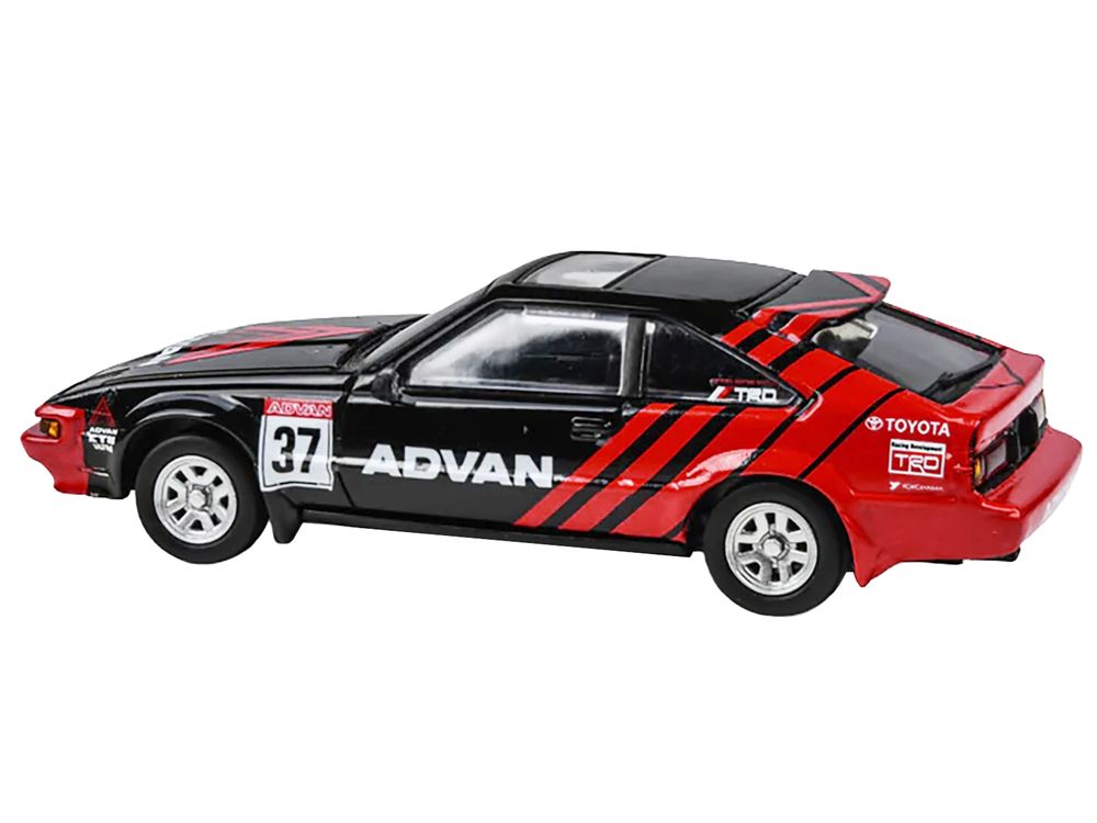 1984 Toyota Celica Supra #37 "ADVAN" Black and Red 1/64 Diecast Model Car by Paragon Models view 2