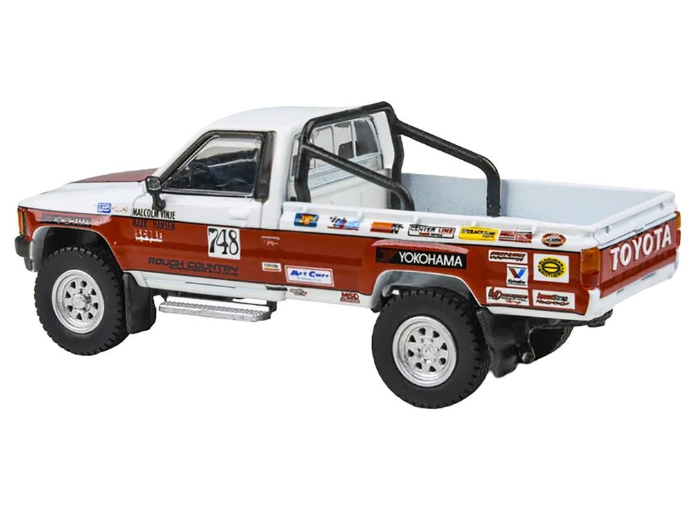 Toyota Hilux Pickup Truck #748 Malcolm Vinje - Mark Hansen "Mojave 250" (1987) 1/64 Diecast Model Car by Paragon Models view 2
