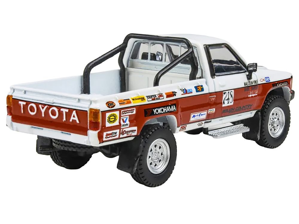 Toyota Hilux Pickup Truck #748 Malcolm Vinje - Mark Hansen "Mojave 250" (1987) 1/64 Diecast Model Car by Paragon Models view 3