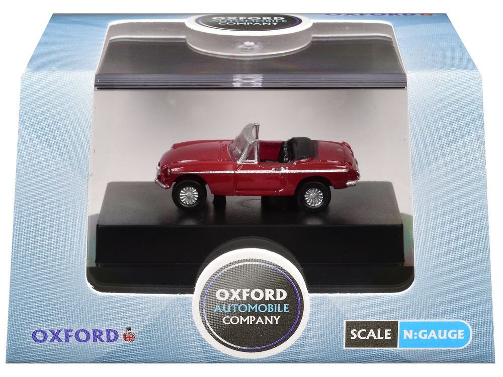 MG MGB Roadster RHD (Right Hand Drive) Tartan Red 1/148 (N) Scale Diecast Model Car by Oxford Diecast view 3
