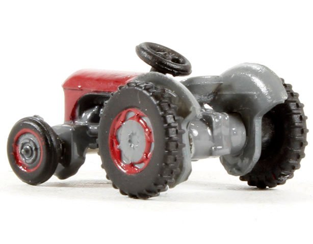 Ferguson Tractor Red and Gray 1/148 (N) Scale Diecast Model Car by Oxford Diecast view 3
