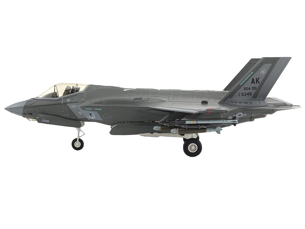 Lockheed Martin F-35A Lightning II Aircraft "5345 354th Operations Group Eielson Air Force Base Alaska" (2020s) United States Air Force "Air Power Series" 1/72 Diecast Model by Hobby Master view 2