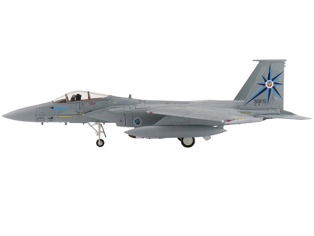 McDonnell Douglas F-15A Eagle Fighter Aircraft "76-0111 318th Fighter Interceptor Squadron" United States Air Force "Air Power Series" 1/72 Diecast Model by Hobby Master view 2