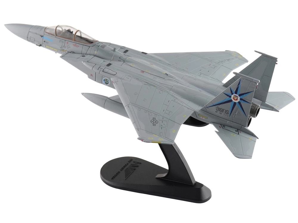 McDonnell Douglas F-15A Eagle Fighter Aircraft "76-0111 318th Fighter Interceptor Squadron" United States Air Force "Air Power Series" 1/72 Diecast Model by Hobby Master view 5