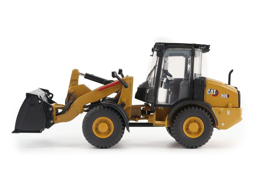 CAT Caterpillar 906 Compact Wheel Loader Yellow with Operator "High Line Series" 1/50 Diecast Model by Diecast Masters view 2