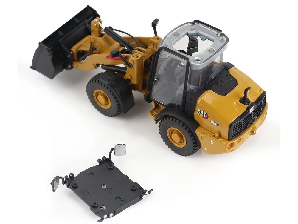 CAT Caterpillar 906 Compact Wheel Loader Yellow with Operator "High Line Series" 1/50 Diecast Model by Diecast Masters view 3