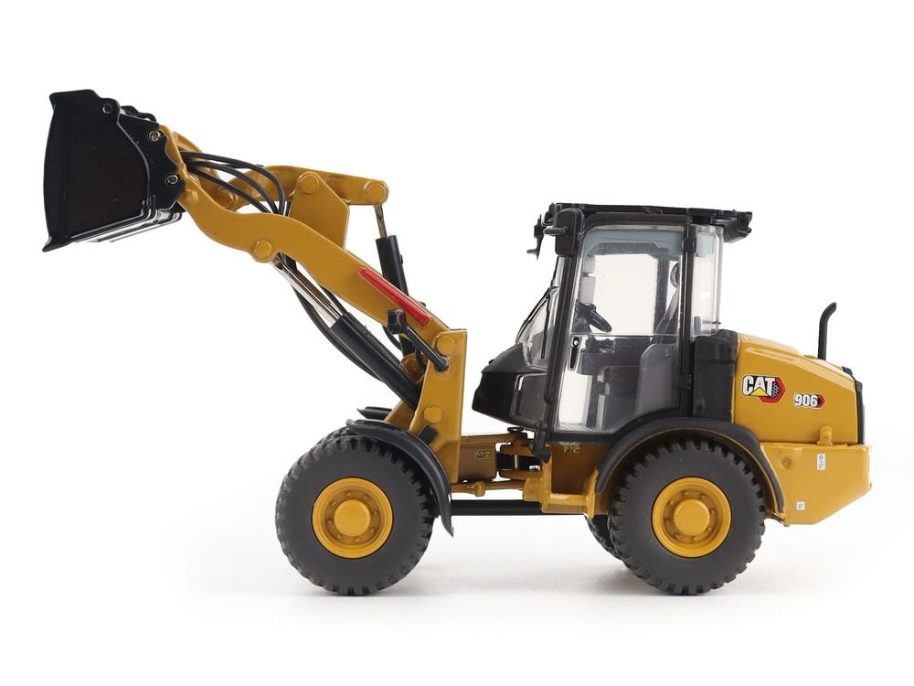 CAT Caterpillar 906 Compact Wheel Loader Yellow with Operator "High Line Series" 1/50 Diecast Model by Diecast Masters view 4