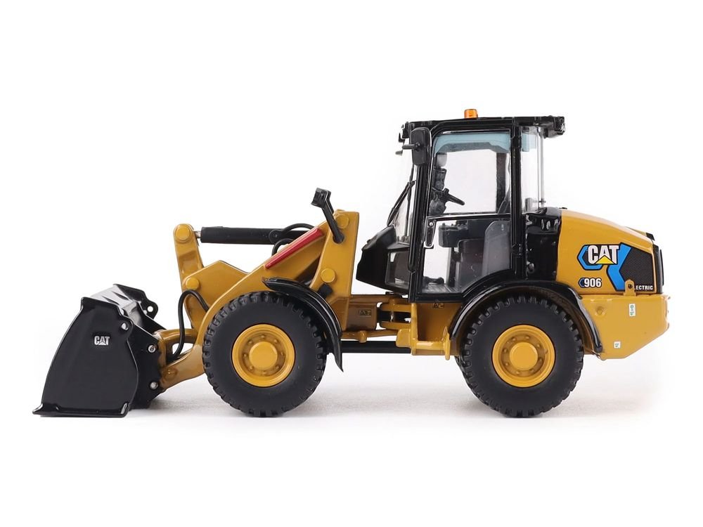 CAT Caterpillar 906 Electric Compact Wheel Loader Yellow with Operator "High Line Series" 1/50 Diecast Model by Diecast Masters view 2