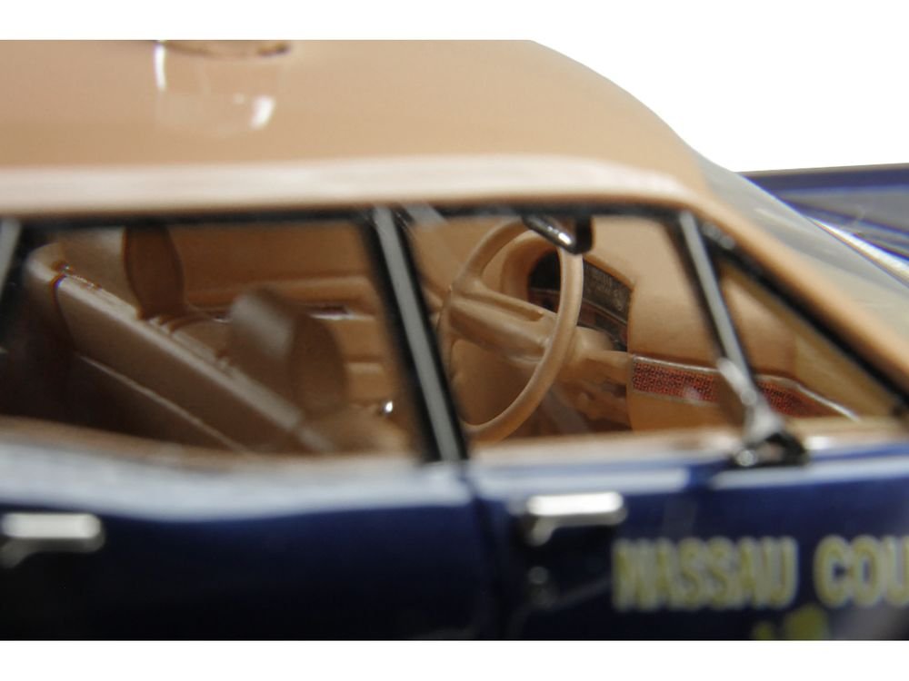 1970 Ford Country Squire Wagon Police Car "Nassau County Police Department" Blue and Tan Limited Edition to 200 pieces Worldwide 1/43 Model Car by Goldvarg Collection view 2
