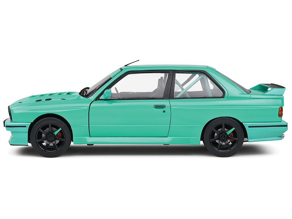 1990 BMW E30 M3 Custom "Drift Missile" Blue 1/18 Diecast Model Car by Solido view 3