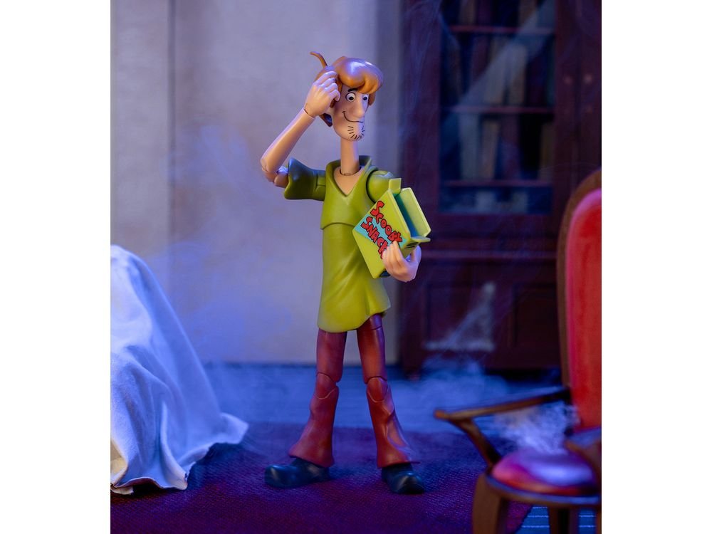 Shaggy Rogers 6.5" Moveable Figure with Accessories and Alternate Head and Hands "Scooby-Doo!" Franchise Model by Jada view 5