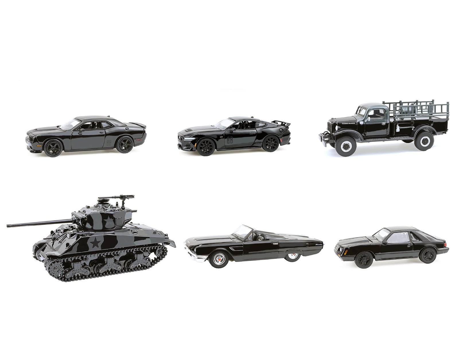 "Black Bandit" 6 piece Set Series 30 1/64 Diecast Model Cars by Greenlight view 2