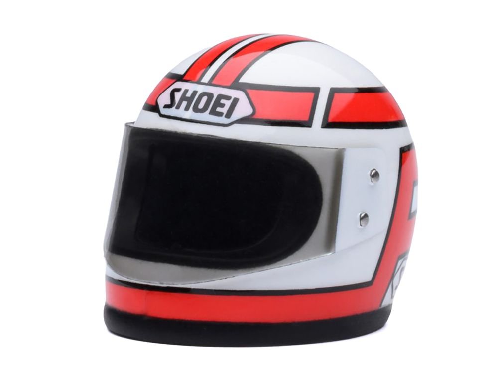 Honda NSR500 WGP500 Motorcycle #56 Red and White with Helmet "Baribari Legend" (1986) OVA 1/12 Model by Autoart view 5