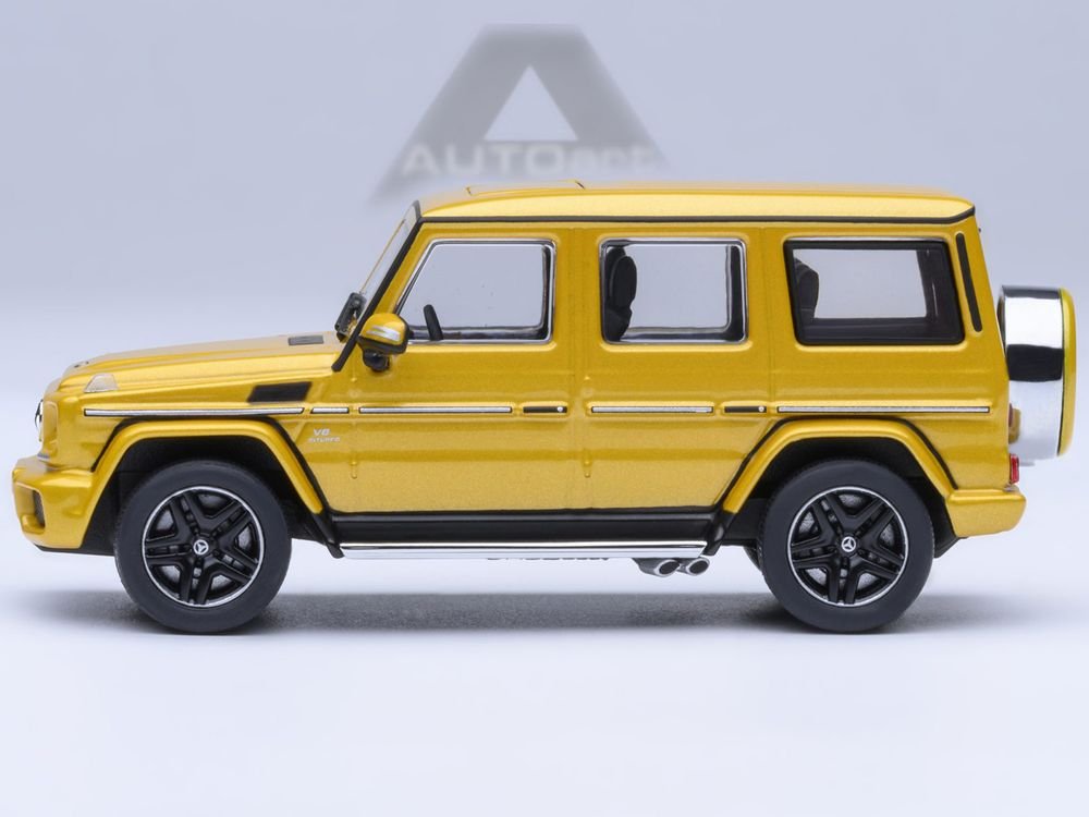 2017 Mercedes-Benz AMG G 63 Solar Beam Yellow 1/64 Model Car by Autoart view 2