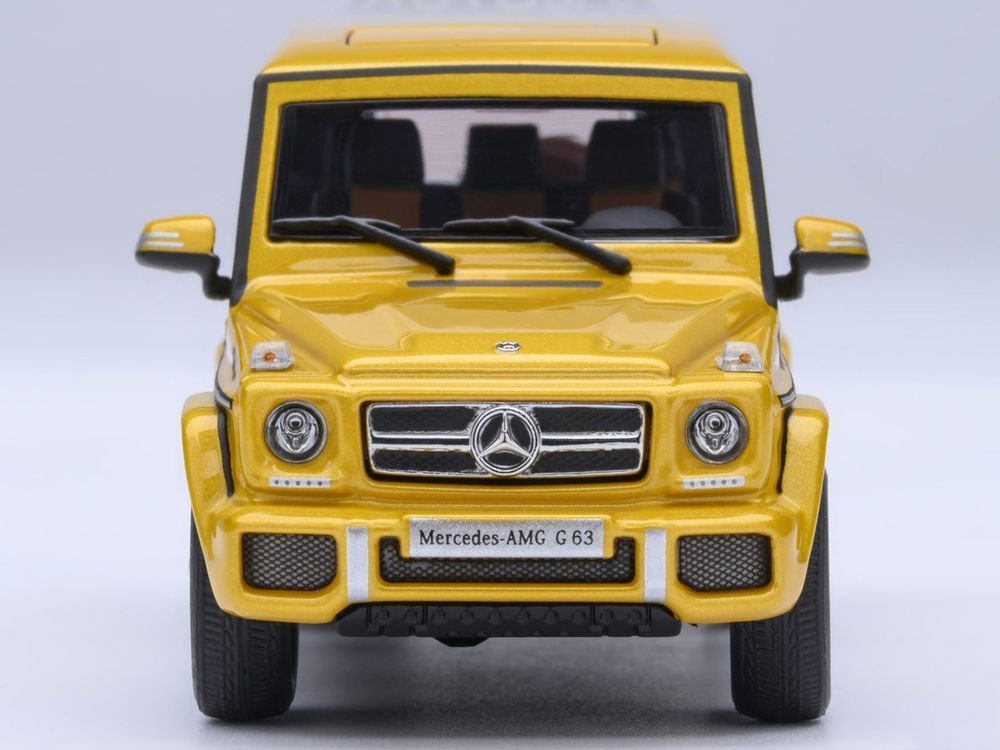 2017 Mercedes-Benz AMG G 63 Solar Beam Yellow 1/64 Model Car by Autoart view 4