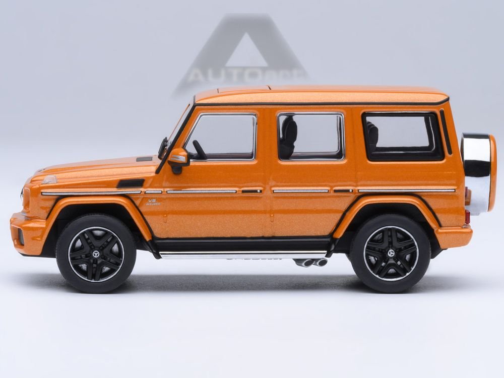 2017 Mercedes-Benz AMG G 63 Sunset Beam Orange 1/64 Model Car by Autoart view 2